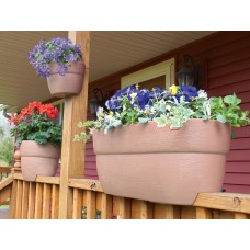 Bloomers Self-Watering Rail Planter Grow Box – 24" Weatherproof Resin Planter – Up to 6" Railings – White   568416159
